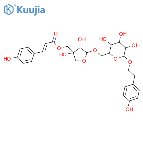 b-D-Glucopyranoside,2-(4-hydroxyphenyl)ethyl6-O-[5-O-[(2E)-3-(4-hydroxyphenyl)-1-oxo-2-propenyl]-D-apio-b-D-furanosyl]- (9CI) structure