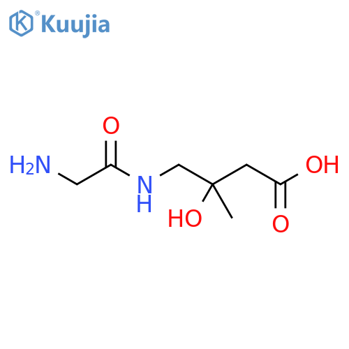 4-(2-aminoacetamido)-3-hydroxy-3-methylbutanoic acid structure