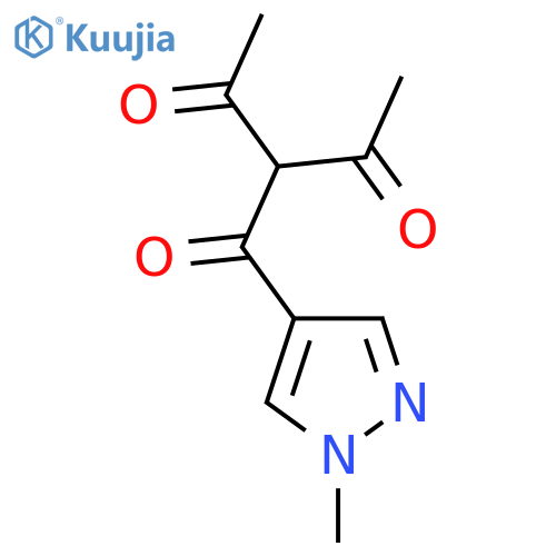3-(1-methyl-1H-pyrazole-4-carbonyl)pentane-2,4-dione structure