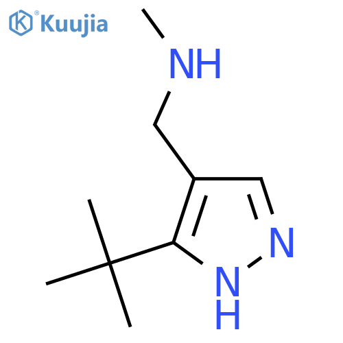 (3-tert-butyl-1H-pyrazol-4-yl)methyl(methyl)amine structure