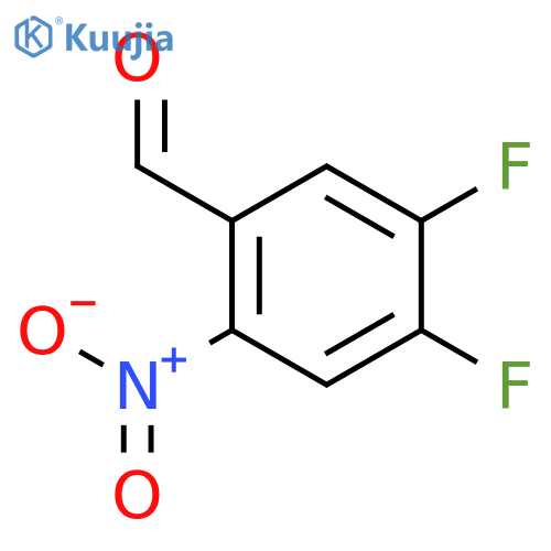 4,5-Difluoro-2-nitro-benzaldehyde- structure
