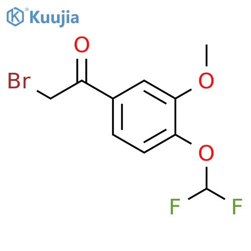 2-bromo-1-4-(difluoromethoxy)-3-methoxyphenylethan-1-one structure