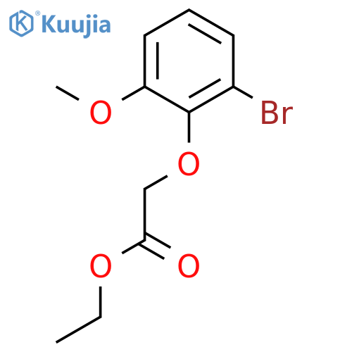 Acetic acid, (2-bromo-6-methoxyphenoxy)-, ethyl ester structure