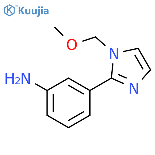 Benzenamine, 3-[1-(methoxymethyl)-1H-imidazol-2-yl]- structure