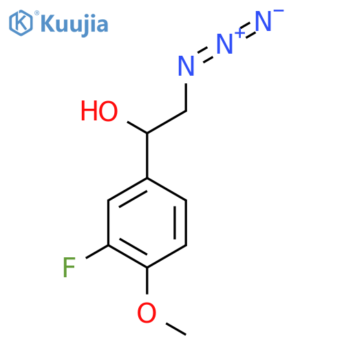 2-azido-1-(3-fluoro-4-methoxyphenyl)ethan-1-ol structure