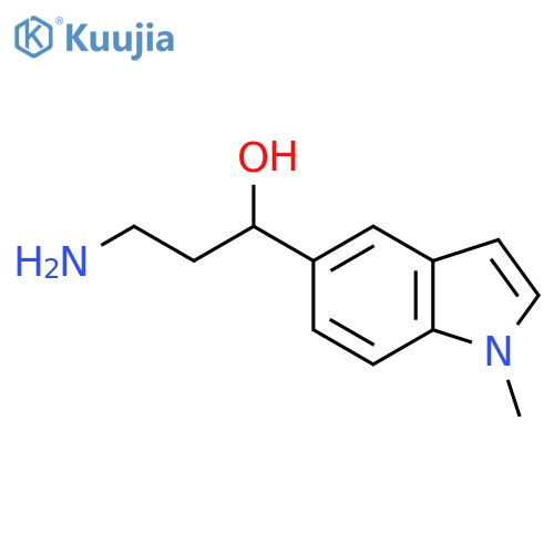 3-amino-1-(1-methyl-1H-indol-5-yl)propan-1-ol structure