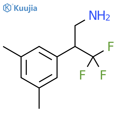 2-(3,5-dimethylphenyl)-3,3,3-trifluoropropan-1-amine structure