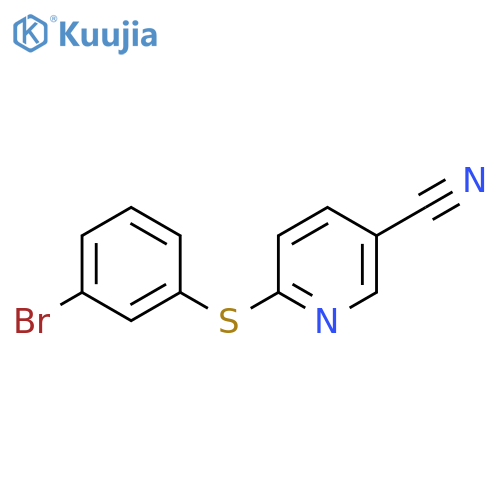 6-(3-bromophenyl)sulfanylpyridine-3-carbonitrile structure