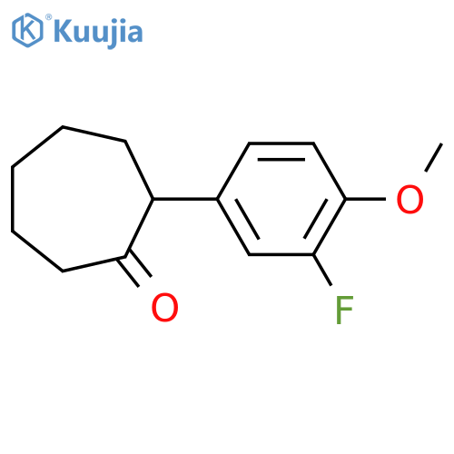 2-(3-Fluoro-4-methoxyphenyl)cycloheptan-1-one structure