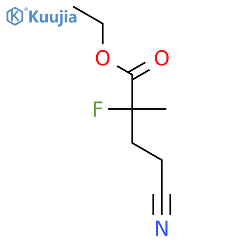 Butanoic acid, 4-cyano-2-fluoro-2-methyl-, ethyl ester structure