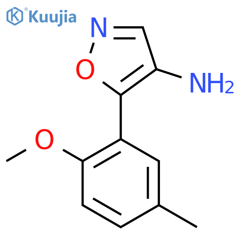 5-(2-methoxy-5-methylphenyl)-1,2-oxazol-4-amine structure