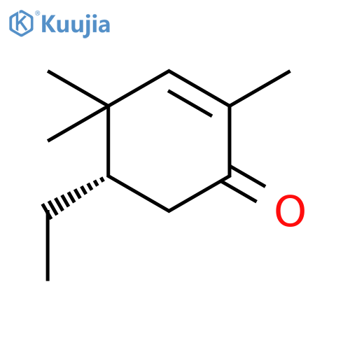 2-Cyclohexen-1-one, 5-ethyl-2,4,4-trimethyl-, (S)- structure