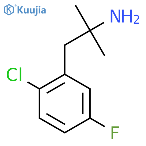 1-(2-chloro-5-fluorophenyl)-2-methylpropan-2-amine structure