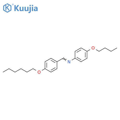 Benzenamine, 4-butoxy-N-[[4-(hexyloxy)phenyl]methylene]- structure