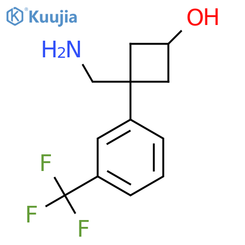 3-(aminomethyl)-3-3-(trifluoromethyl)phenylcyclobutan-1-ol structure
