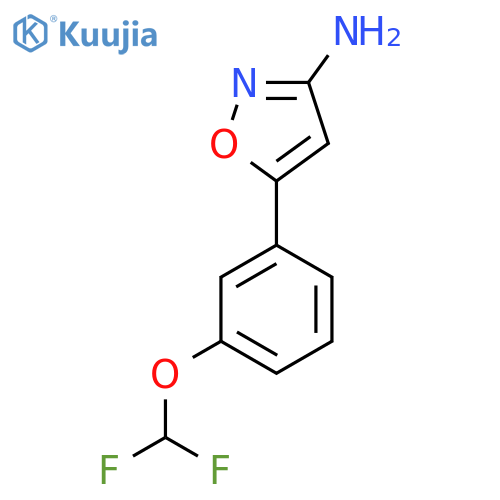 5-3-(difluoromethoxy)phenyl-1,2-oxazol-3-amine structure