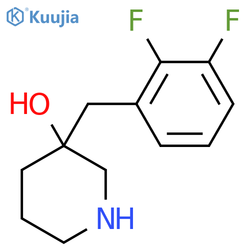3-(2,3-difluorophenyl)methylpiperidin-3-ol structure