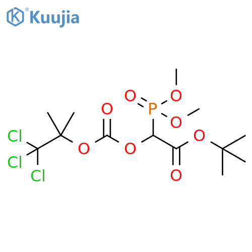 Acetic acid, 2-(dimethoxyphosphinyl)-2-[[(2,2,2-trichloro-1,1-dimethylethoxy)carbonyl]oxy]-, 1,1-dimethylethyl ester structure