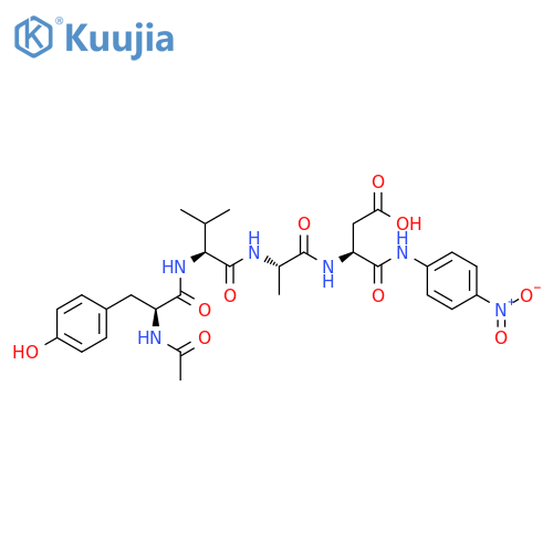 N-Acetyl-L-tyrosyl-L-valyl-L-alanyl-N-(4-nitrophenyl)-L-α-asparagine structure