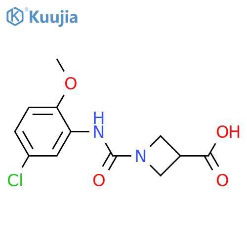 1-[(5-chloro-2-methoxyphenyl)carbamoyl]azetidine-3-carboxylic acid structure