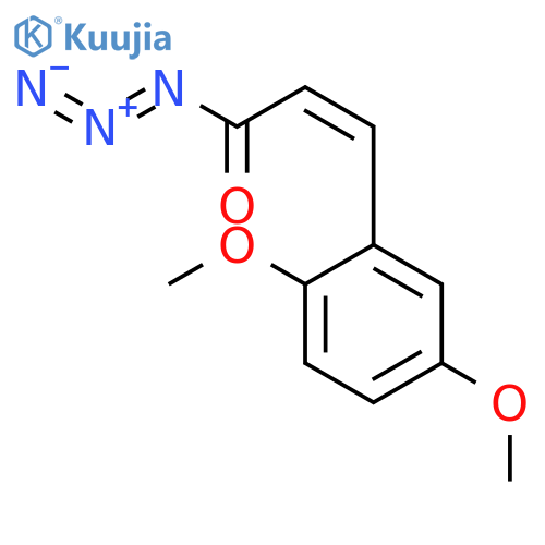 2-Propenoyl azide, 3-(2,5-dimethoxyphenyl)-, (Z)- structure