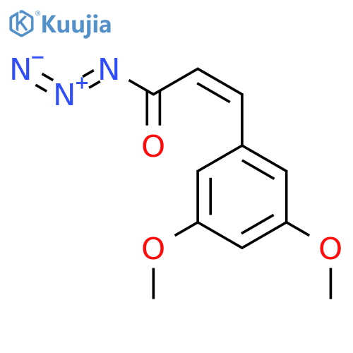 2-Propenoyl azide, 3-(3,5-dimethoxyphenyl)-, (Z)- structure
