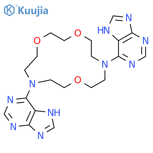 1H-Purine,6,6'-(1,4,10-trioxa-7,13-diazacyclopentadecane-7,13-diyl)bis- (9CI) structure