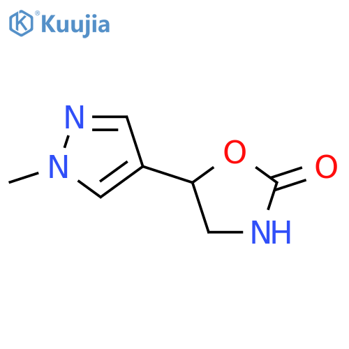 5-(1-methyl-1H-pyrazol-4-yl)-1,3-oxazolidin-2-one structure