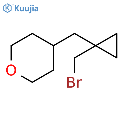 2H-Pyran, 4-[[1-(bromomethyl)cyclopropyl]methyl]tetrahydro- structure