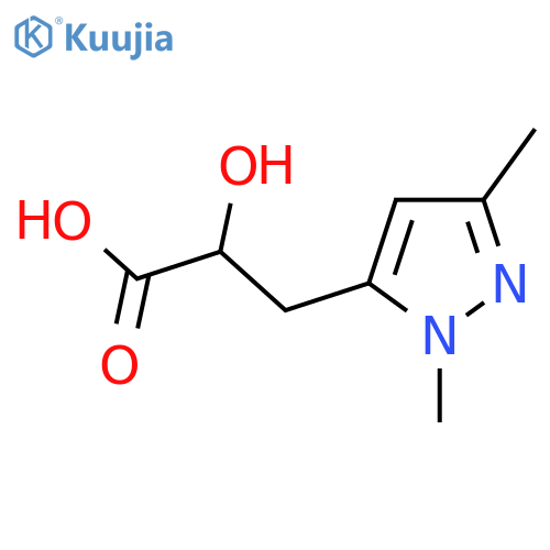 3-(1,3-dimethyl-1H-pyrazol-5-yl)-2-hydroxypropanoic acid structure