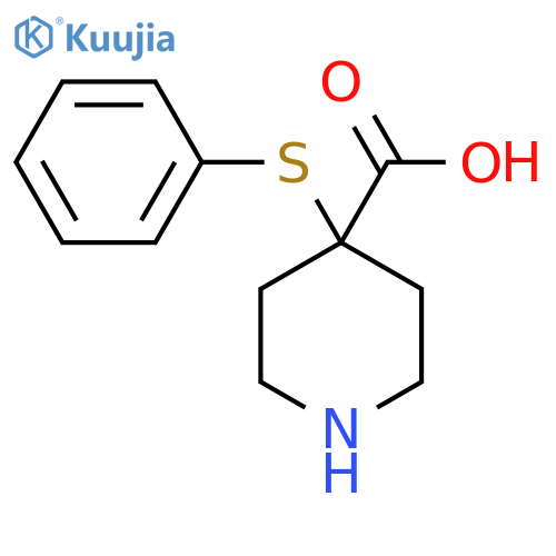 4-(Phenylthio)piperidine-4-carboxylic acid structure