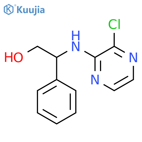2-[(3-chloropyrazin-2-yl)amino]-2-phenylethan-1-ol structure