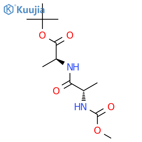 L-ALANINE, N-[N-(METHOXYCARBONYL)-L-ALANYL]-, 1,1-DIMETHYLETHYL ESTER structure