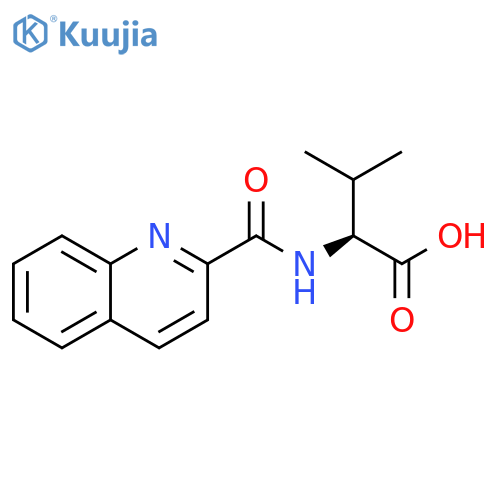 L-Valine, N-(2-quinolinylcarbonyl)- structure