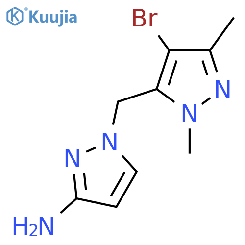 1-(4-bromo-1,3-dimethyl-1H-pyrazol-5-yl)methyl-1H-pyrazol-3-amine structure