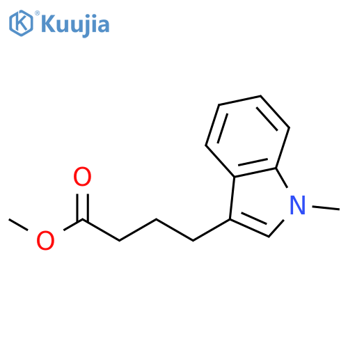 1H-INDOLE-3-BUTANOIC ACID, 1-METHYL-, METHYL ESTER structure