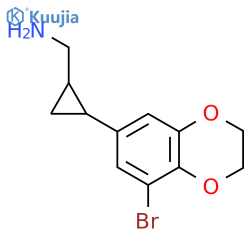 2-(8-bromo-2,3-dihydro-1,4-benzodioxin-6-yl)cyclopropylmethanamine structure