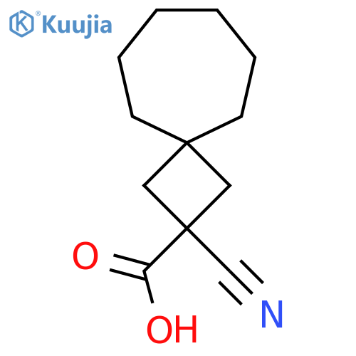 2-cyanospiro3.6decane-2-carboxylic acid structure