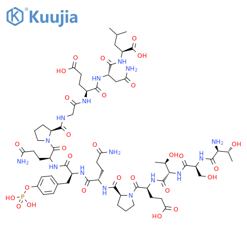 L-Leucine,L-threonyl-L-seryl-L-threonyl-L-a-glutamyl-L-prolyl-L-glutaminyl-O-phosphono-L-tyrosyl-L-glutaminyl-L-prolylglycyl-L-a-glutamyl-L-asparaginyl- structure