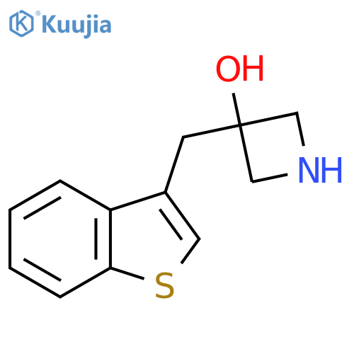 3-(1-benzothiophen-3-yl)methylazetidin-3-ol structure