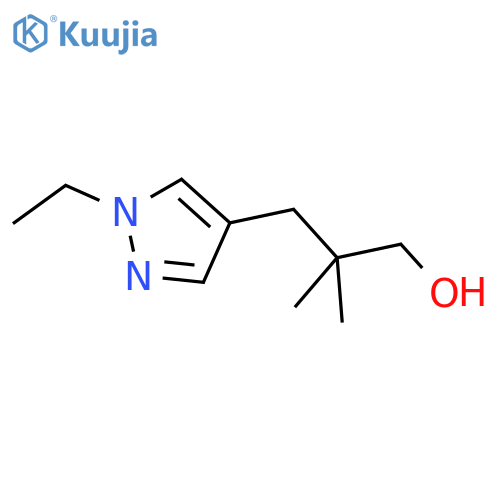 3-(1-ethyl-1H-pyrazol-4-yl)-2,2-dimethylpropan-1-ol structure