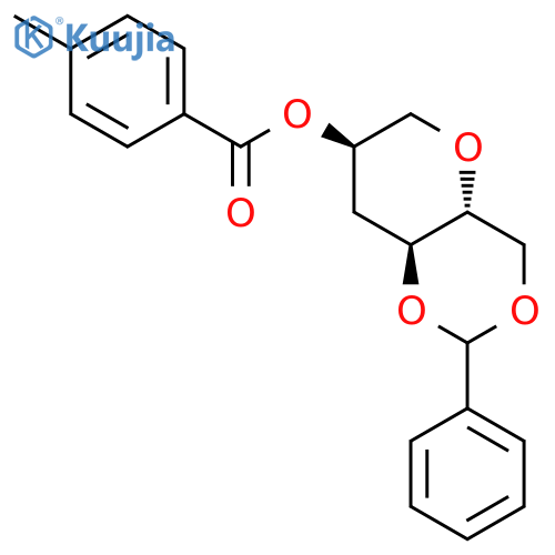 1,5-Anhydro-4,6-O-benzylidene-3-deoxy-2-O-toluoyl-D-glucitol structure