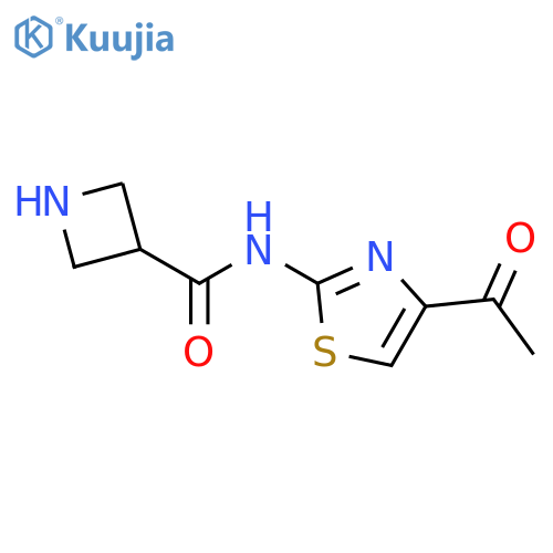 N-(4-acetyl-1,3-thiazol-2-yl)azetidine-3-carboxamide structure