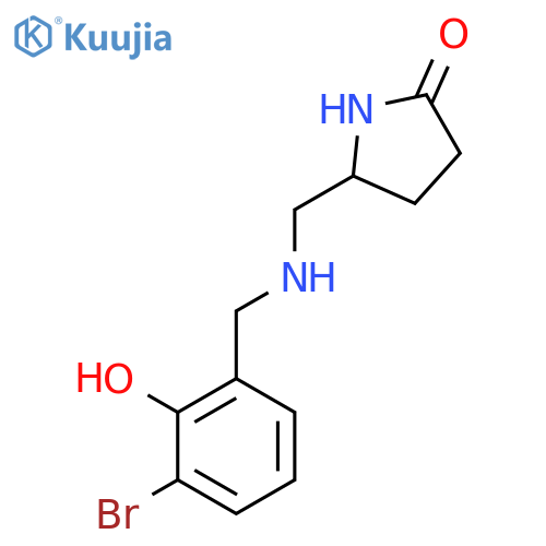 5-(((3-Bromo-2-hydroxybenzyl)amino)methyl)pyrrolidin-2-one structure