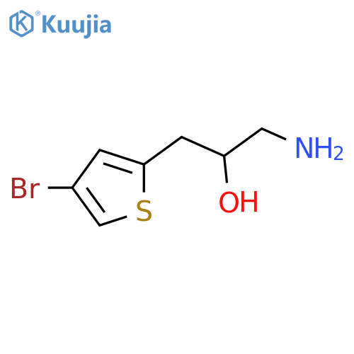 1-amino-3-(4-bromothiophen-2-yl)propan-2-ol structure