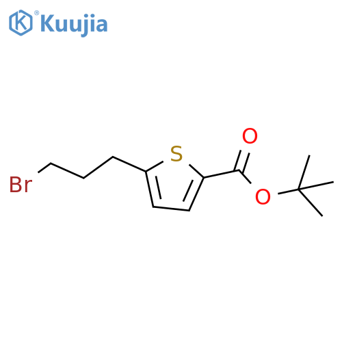 2-Thiophenecarboxylic acid, 5-(3-bromopropyl)-, 1,1-dimethylethyl ester structure