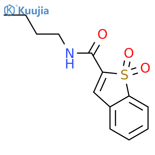 Benzo[b]thiophene-2-carboxamide, N-butyl-, 1,1-dioxide structure