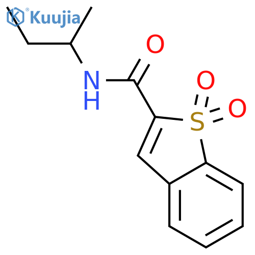 Benzo[b]thiophene-2-carboxamide, N-(1-methylpropyl)-, 1,1-dioxide structure