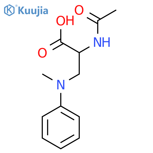 2-acetamido-3-methyl(phenyl)aminopropanoic acid structure