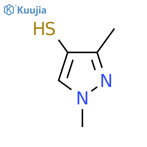 1,3-dimethyl-1H-pyrazole-4-thiol structure